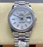 8+ Factory Rolex Gain weight 36 DayDate Watch MOP Dial Baguette markers